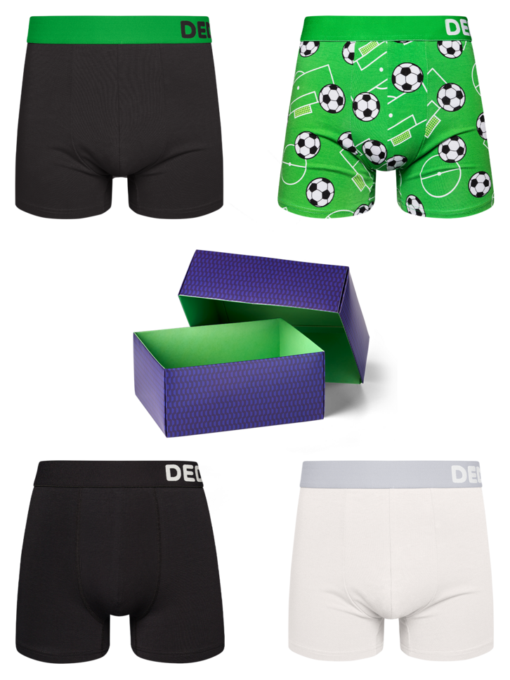 Výpredaj Darčekový set – Pánske boxerky Futbal 